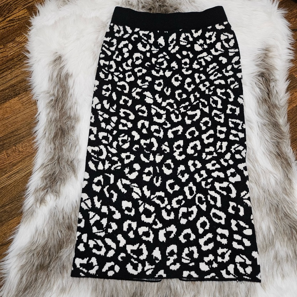 CHICWISH Leopard Cheetah Print Women's Knit Skirt